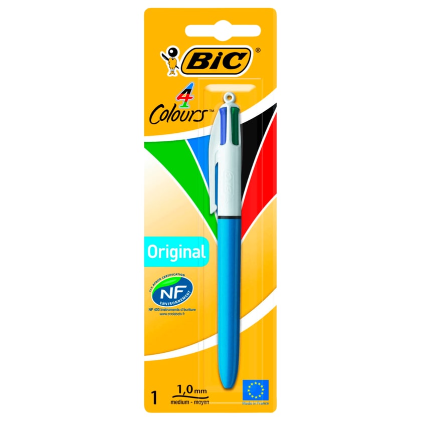 Bic 4 Colours 4-Farben-Druckkugelschreiber mit mittlerer Spitze